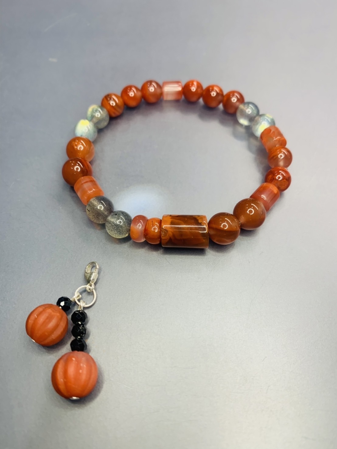 新春吉紅丨立春丨南紅瑪瑙與拉長石