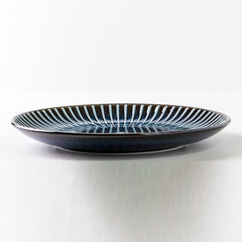 SENDAN Mino Ware Plate 21cm Deep Blue