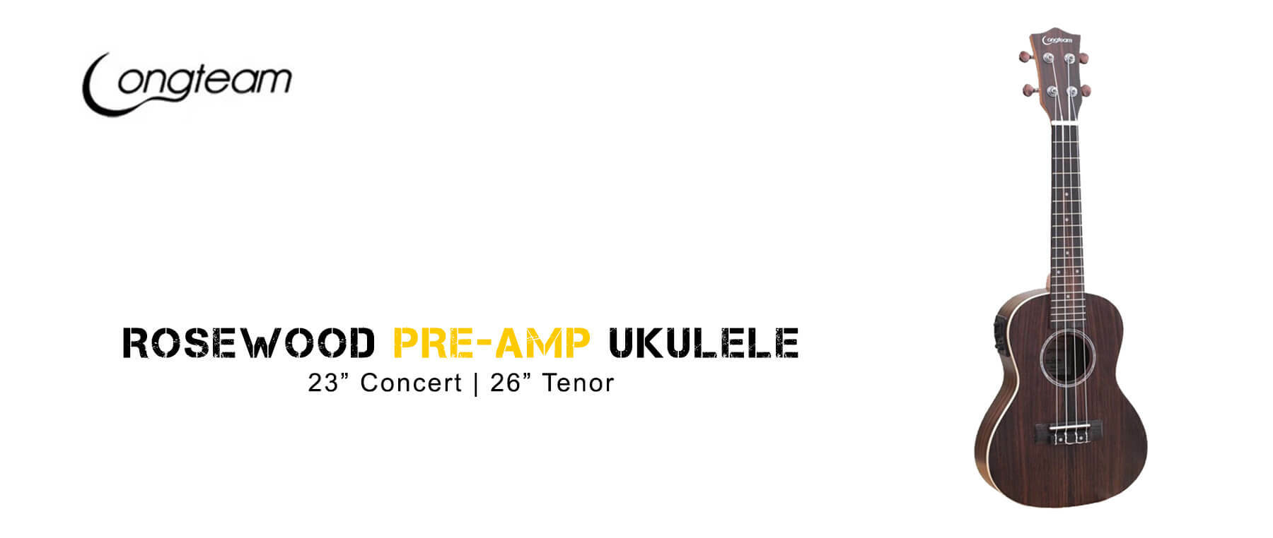 longteam Rosewood preamp ukulele