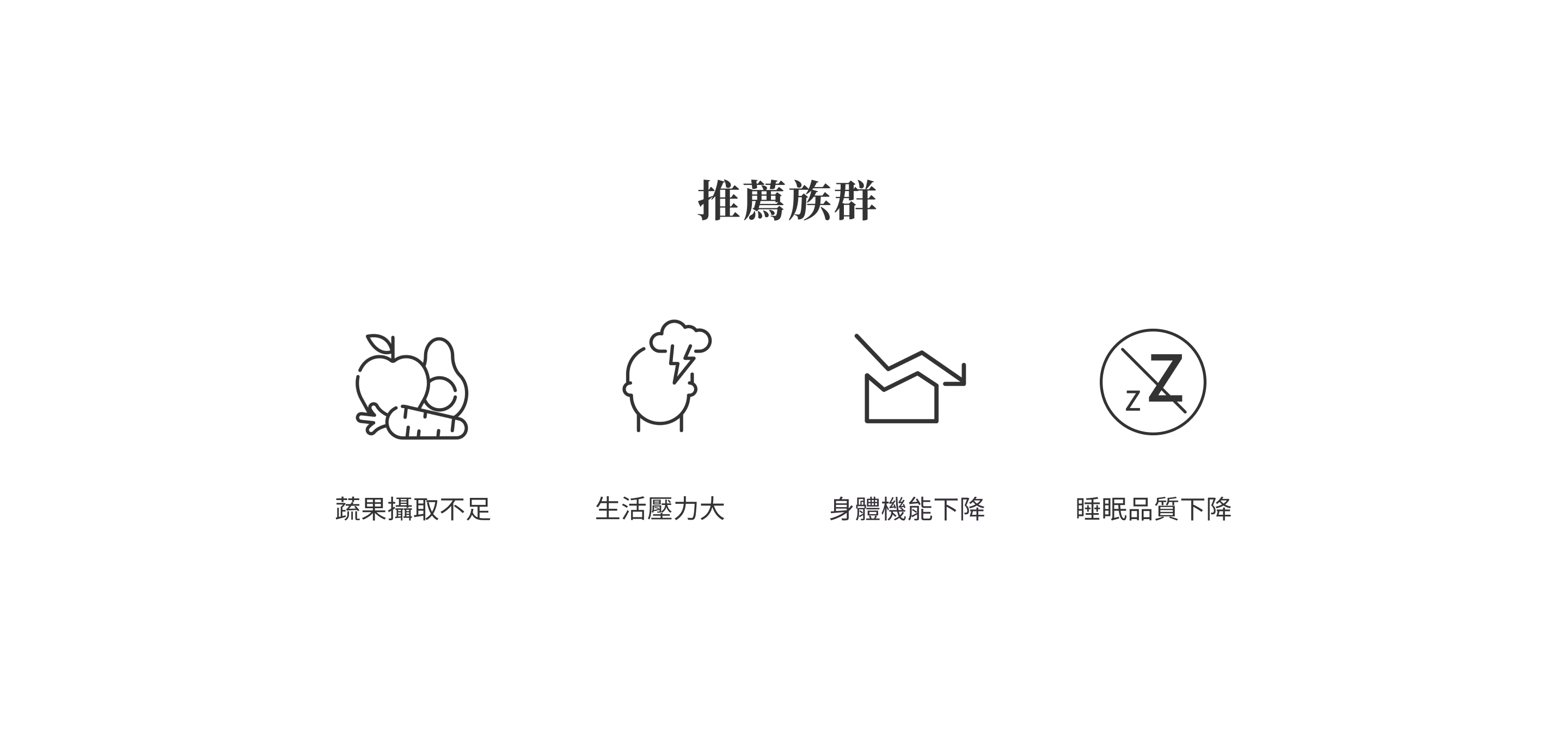 保綠康適用族群_蔬果攝取不足、生活壓力大、身體機能下降之中老年族群、睡眠品質不佳族群
