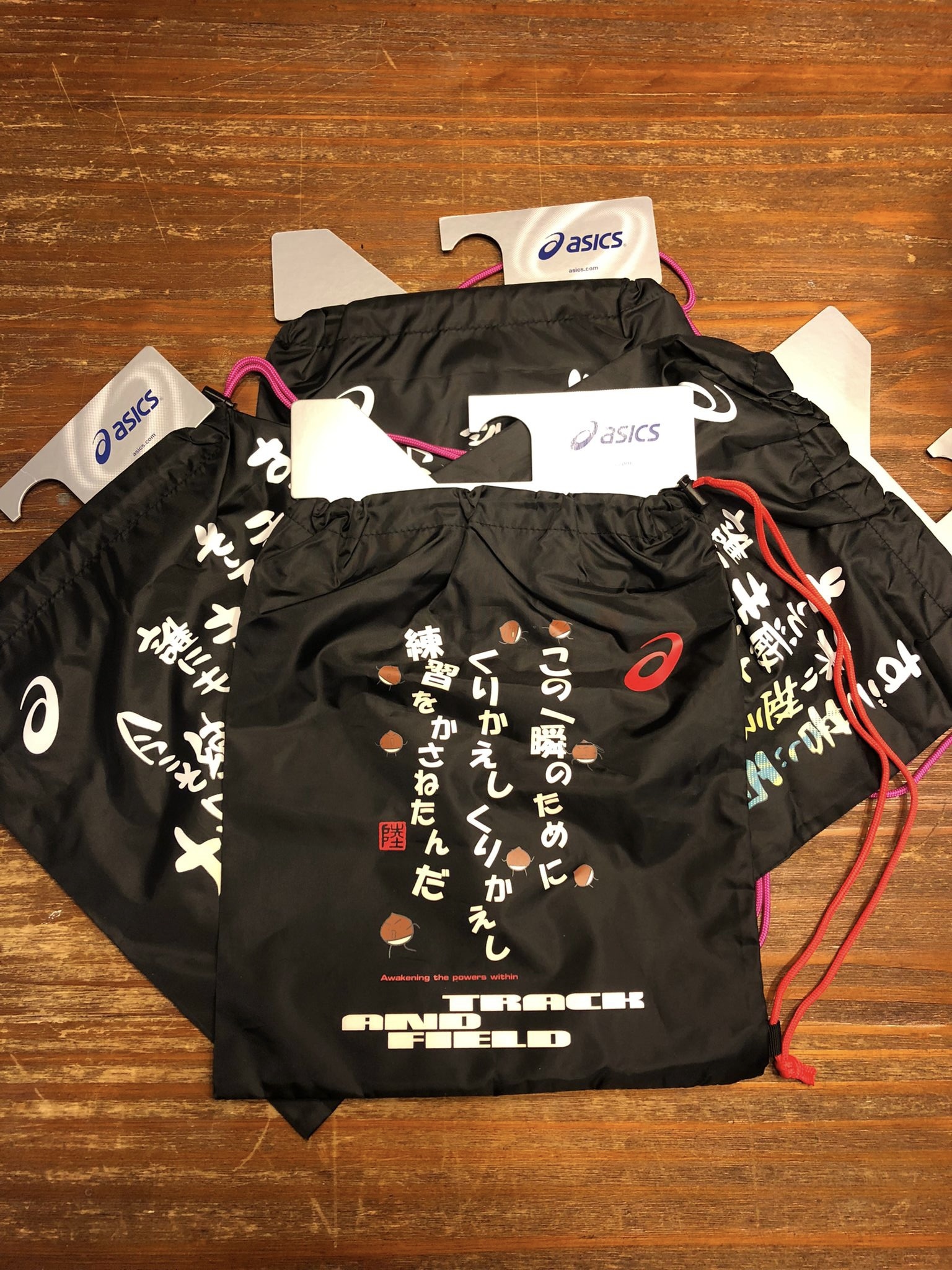 日本直送 Asics 多用途束口袋 - TRACK AND FIELD