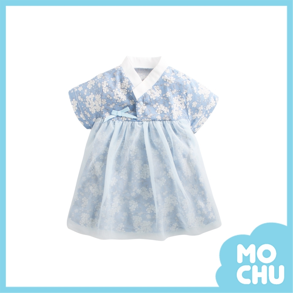 花卉韓服短袖包屁裙(四色)