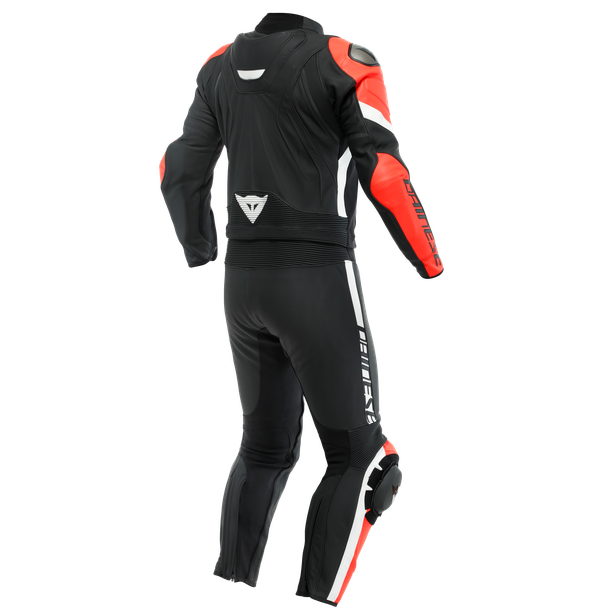 DAINESE AVRO 4 LEATHER 2PCS SUIT BLACK-MATT/FLUO-RED/WHITE 黑螢光紅白 兩件式皮衣