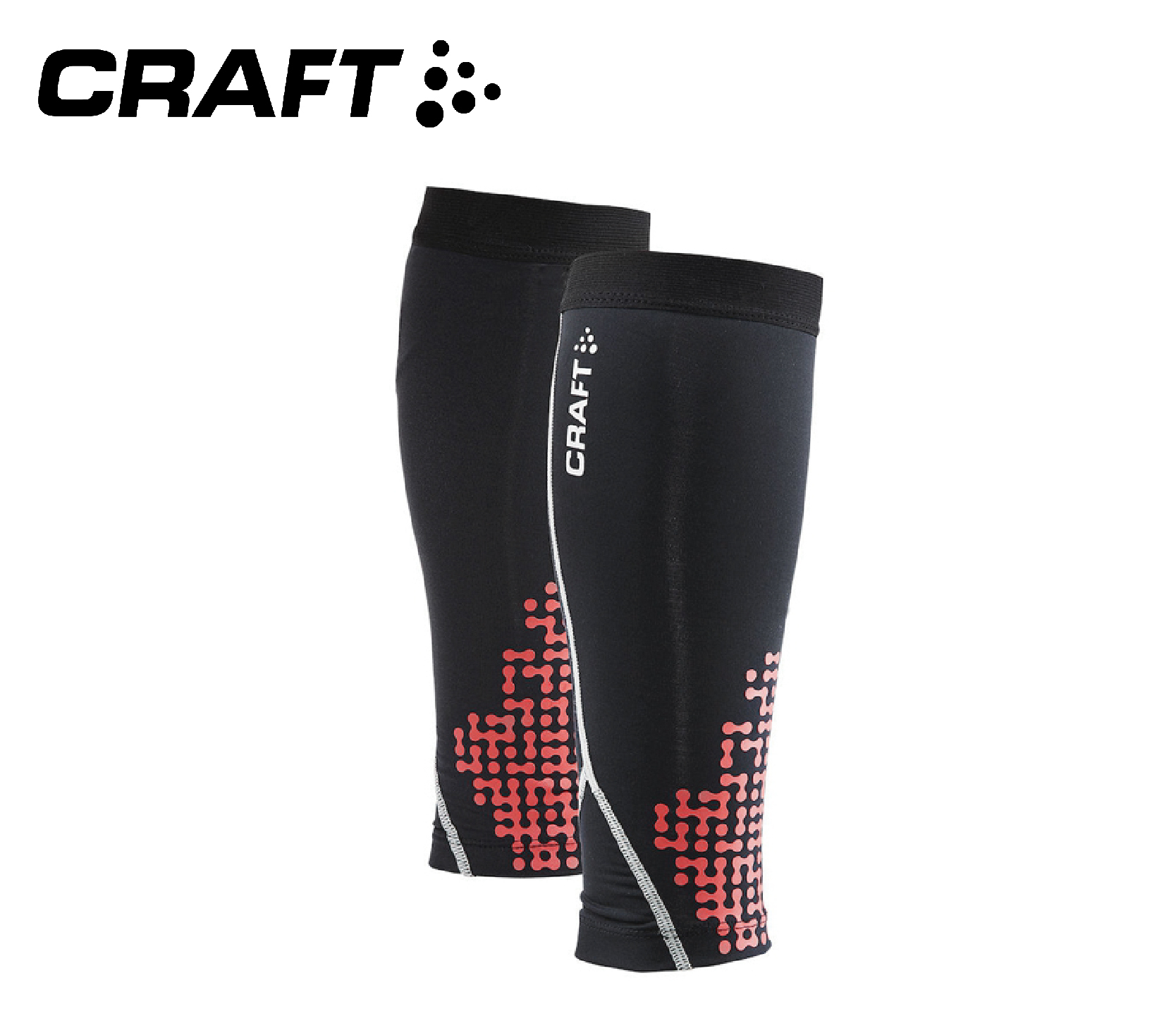 CRAFT 瑞典 DELTA 壓縮腿套 男女適用 (黑/紅)、(黑/橘) 透氣/反光/耐磨損/馬拉松/路野跑/單車 48R03227