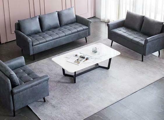 B4008 高檔格仔免洗科技布儲物梳化