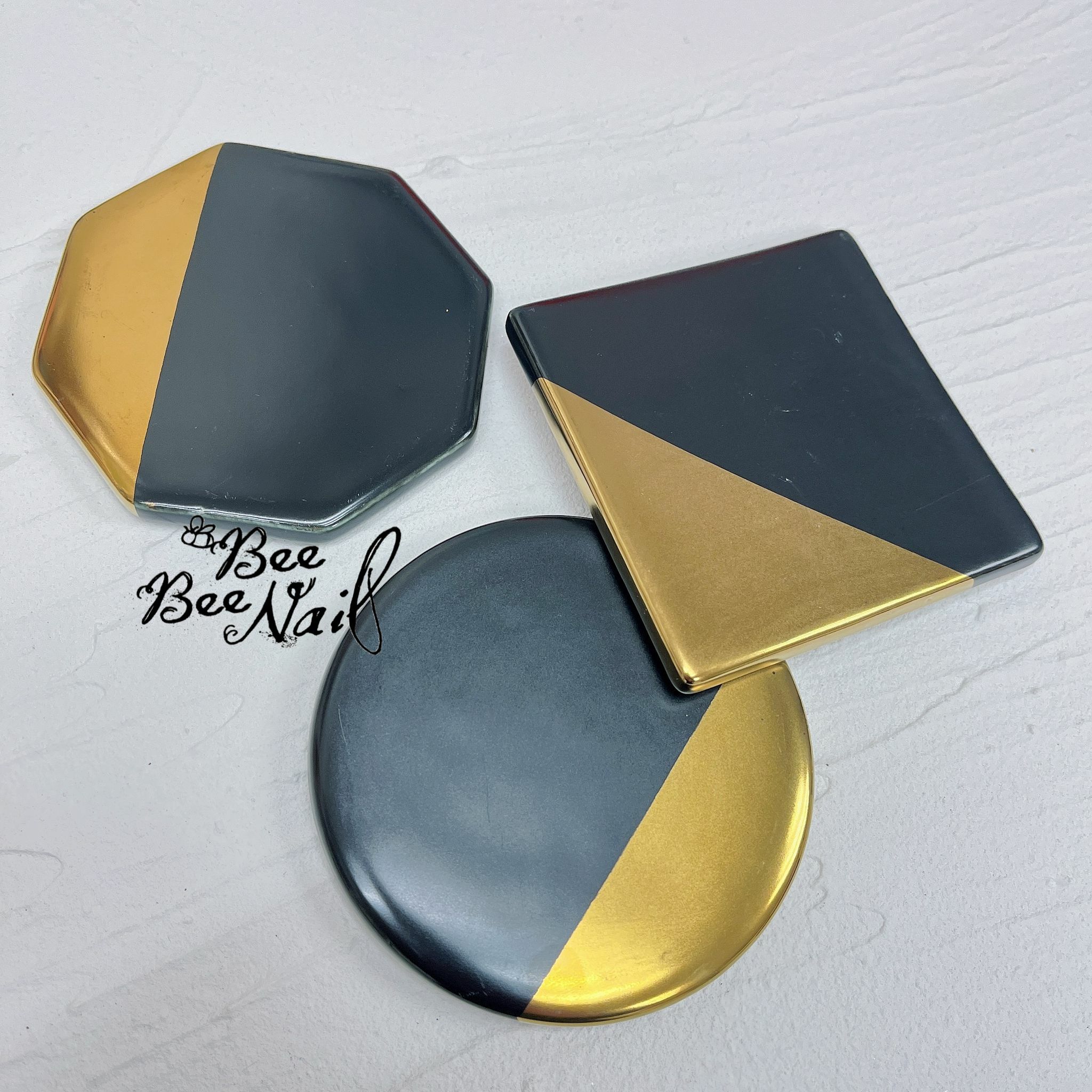 金邊瓷磚調色碟/擺設碟/影相道具-6款