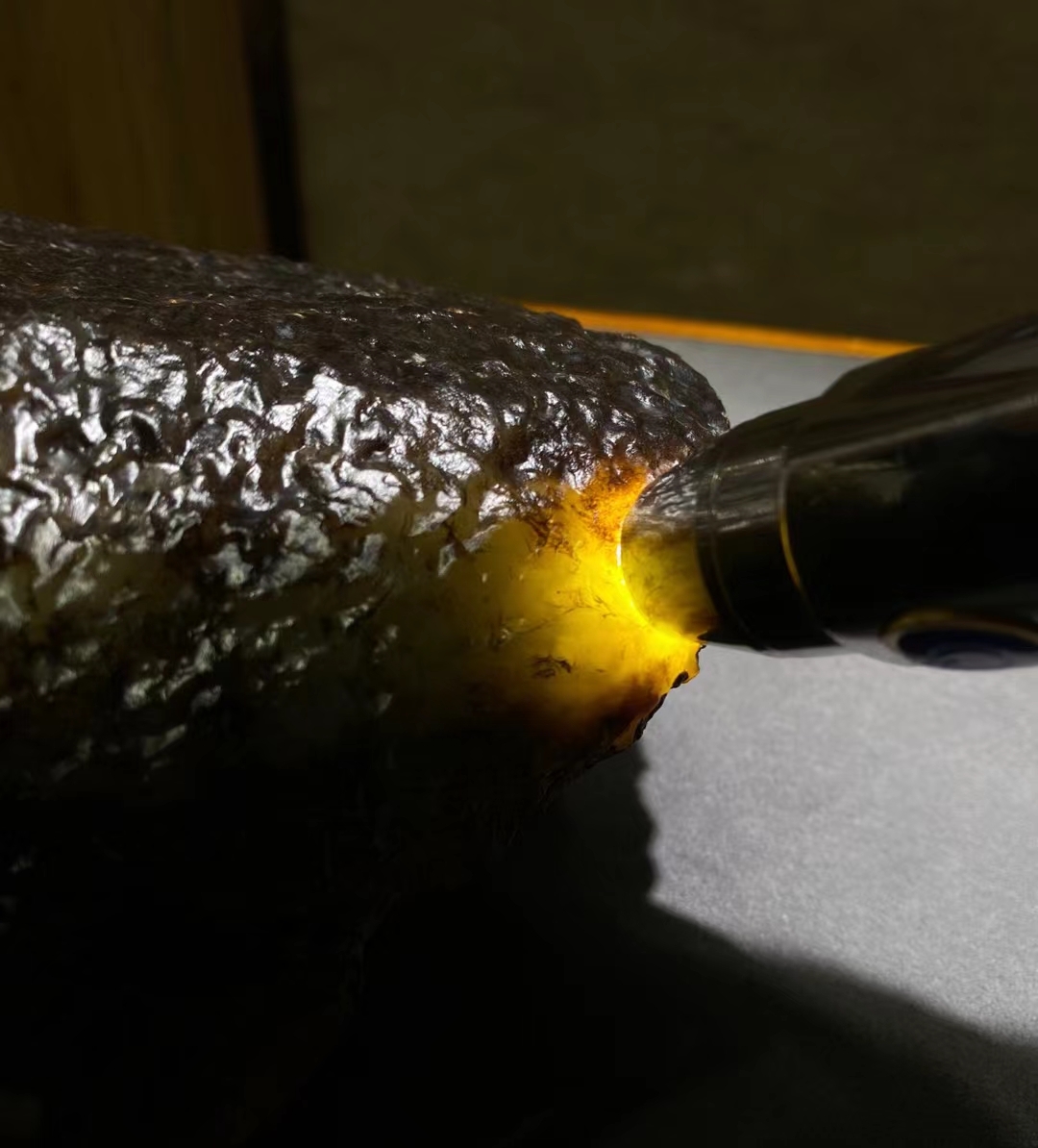 2871 和田玉戈壁料黑皮黃玉料