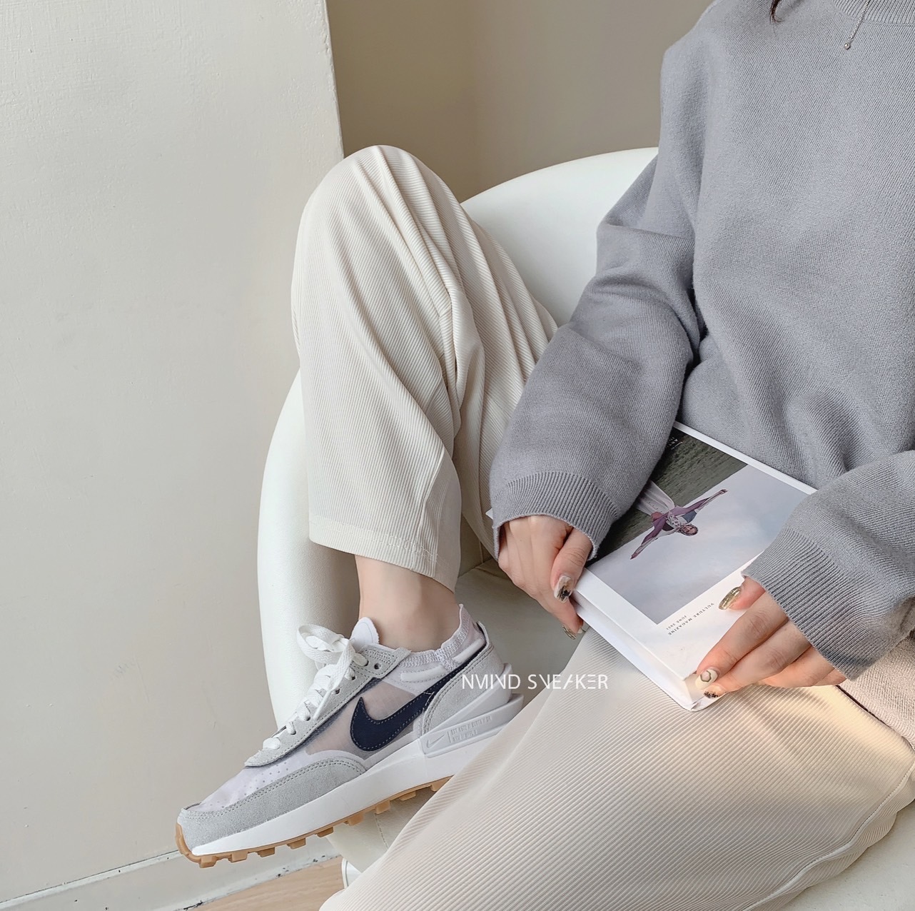 <線上SALE❤️‍🔥>Nike Waffle One 小sacai 灰藍紫 (DN4696501)