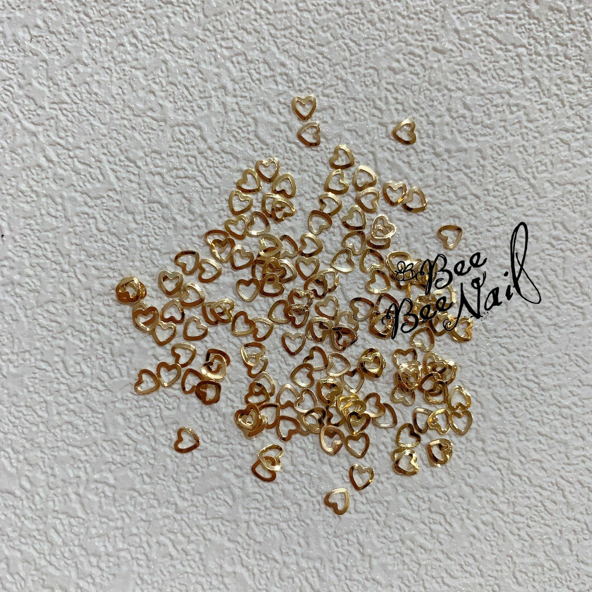 不褪色金屬 空心 3mm心形飾品-約200粒