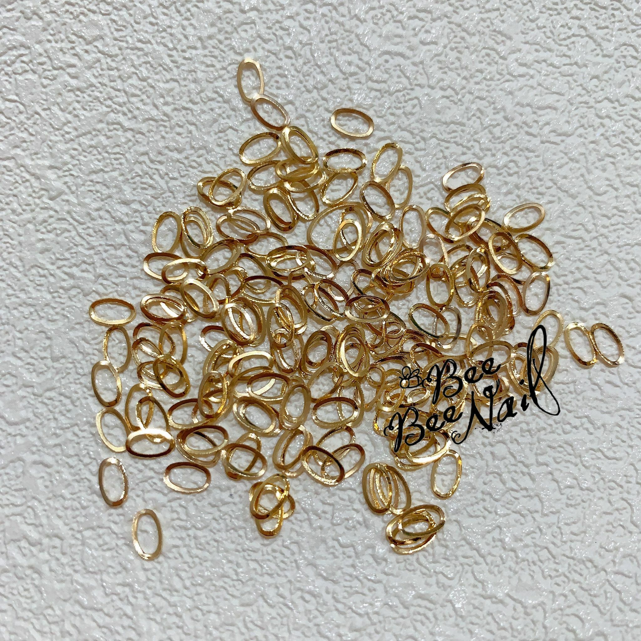 不褪色金屬 空心 3x5mm 橢圓形飾品-約200粒