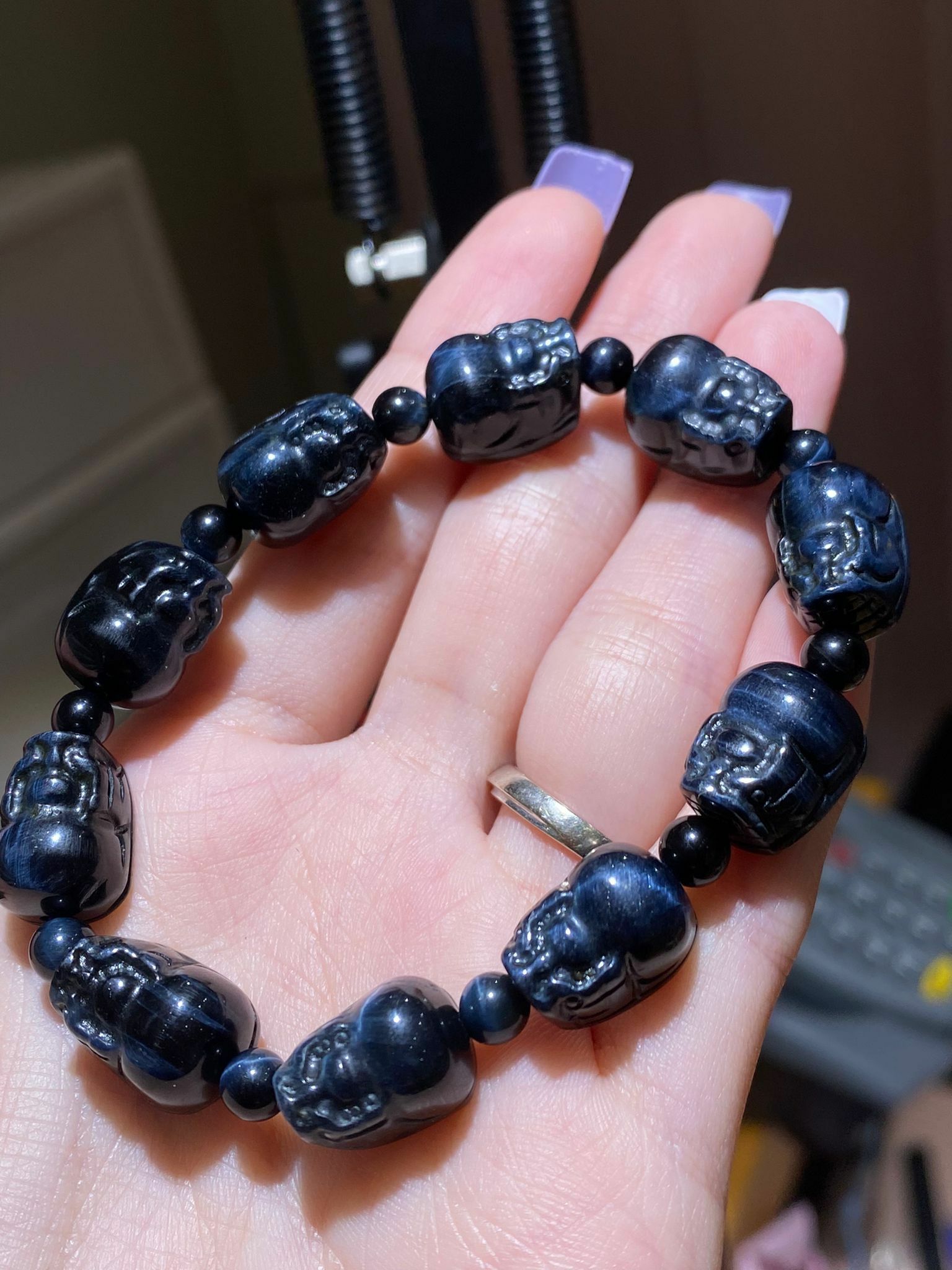 藍虎眼貔貅手串(10.5-11+mm )