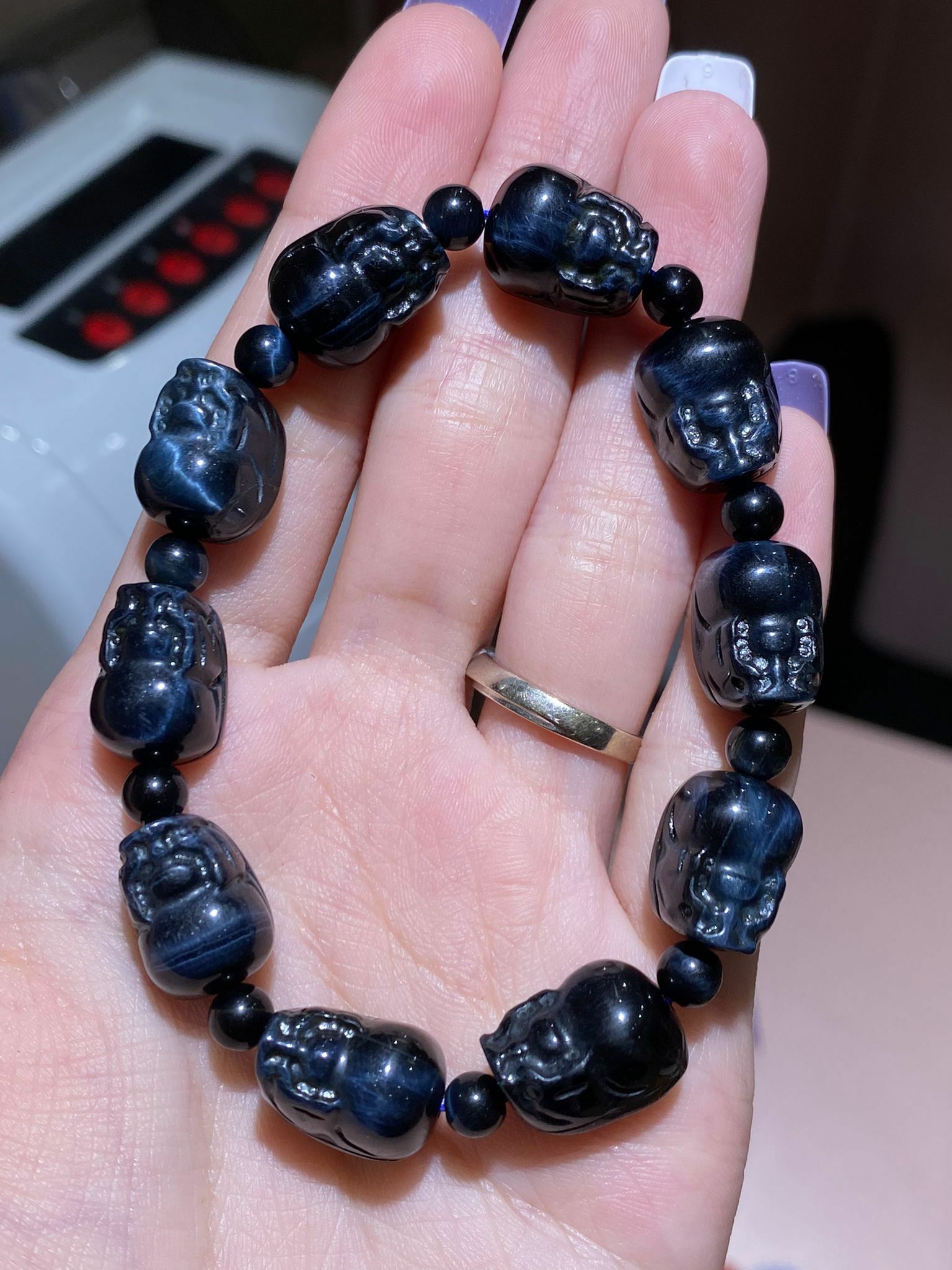 藍虎眼貔貅手串(10.5-11+mm )