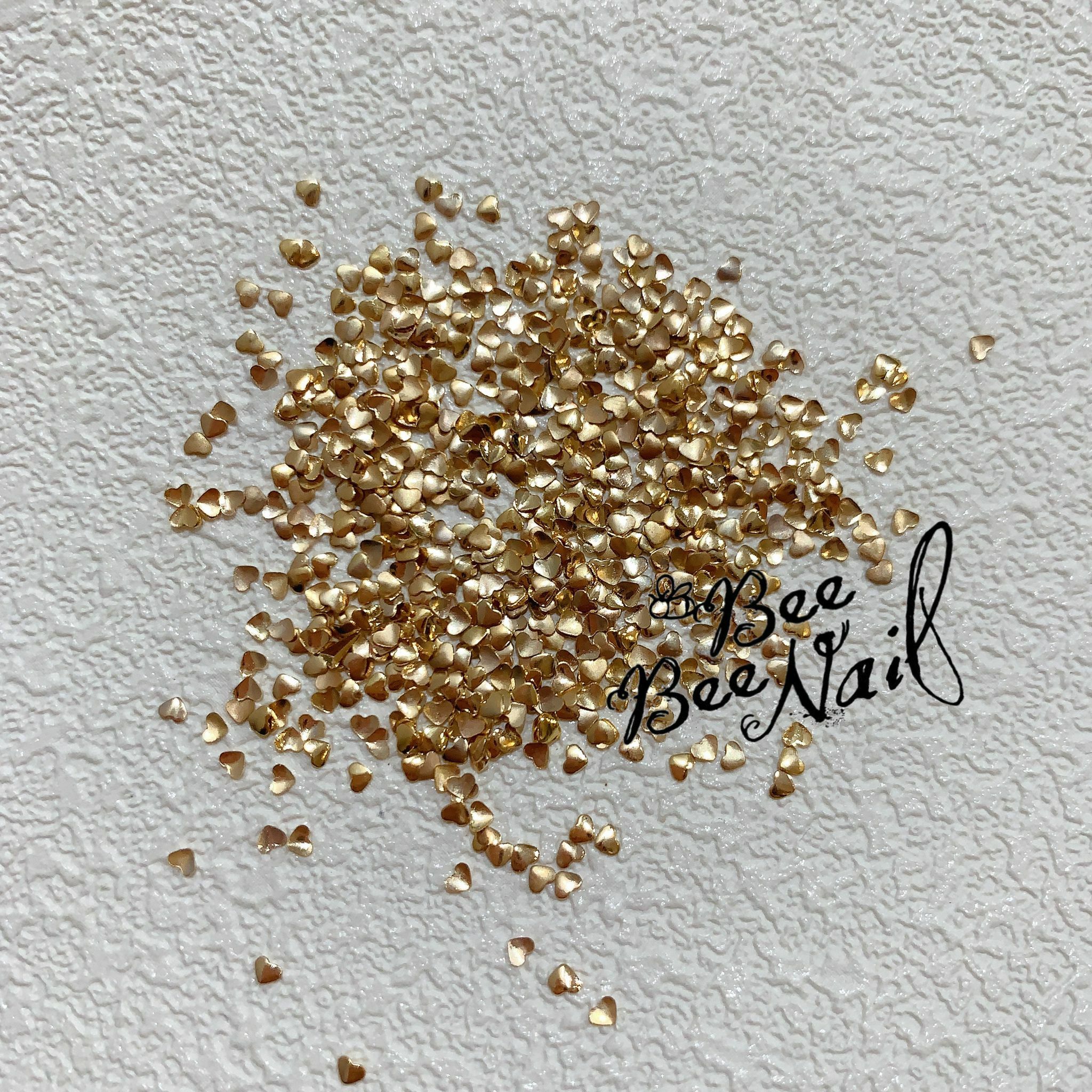 不褪色金屬飾品 1.6mm 心心形-約200粒