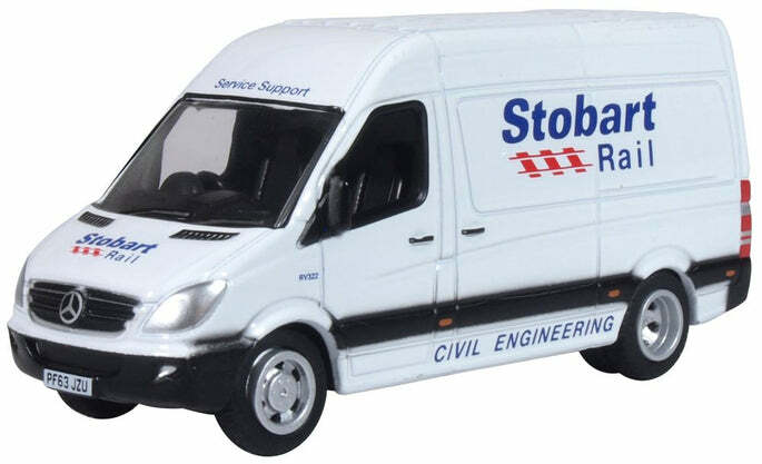 1/76 Oxford Mercedes Sprinter Van Stobart Rail (76MSV002)