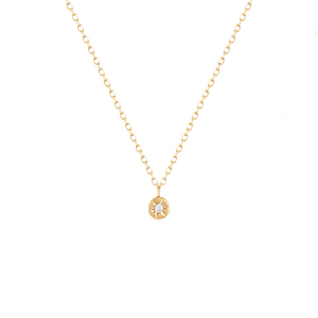 10K/微光晨曦-太陽之眼項鍊