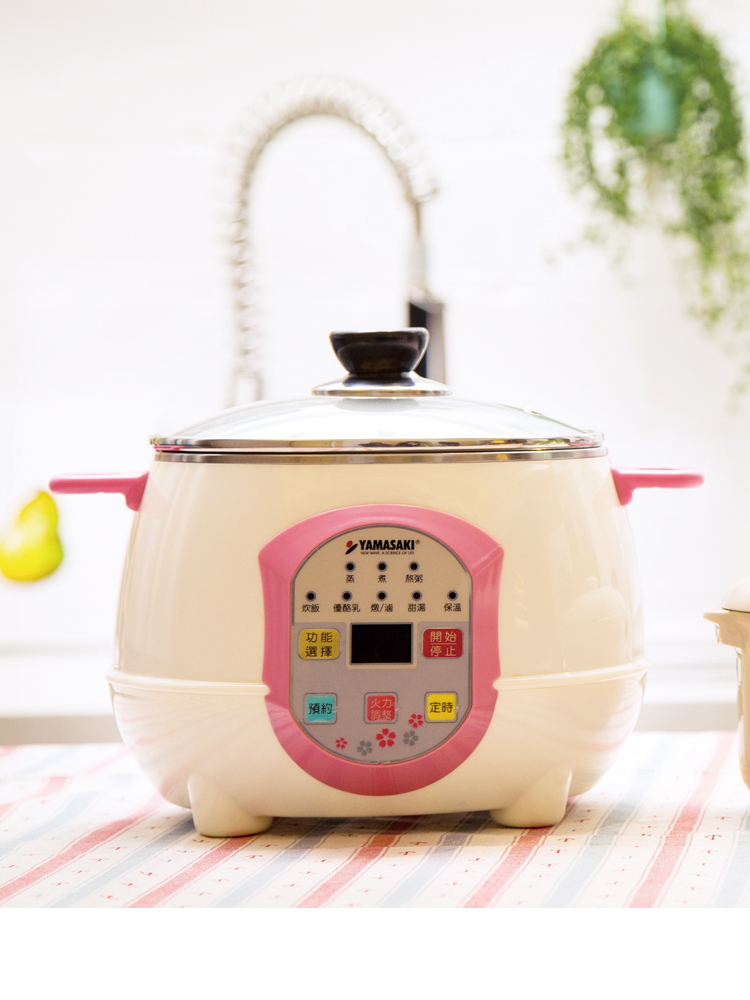 山崎不鏽鋼微電腦智慧電火鍋｜SK-2510SP (贈專用蒸籠)