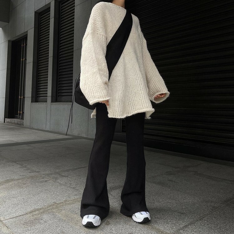 長版粗針織衫