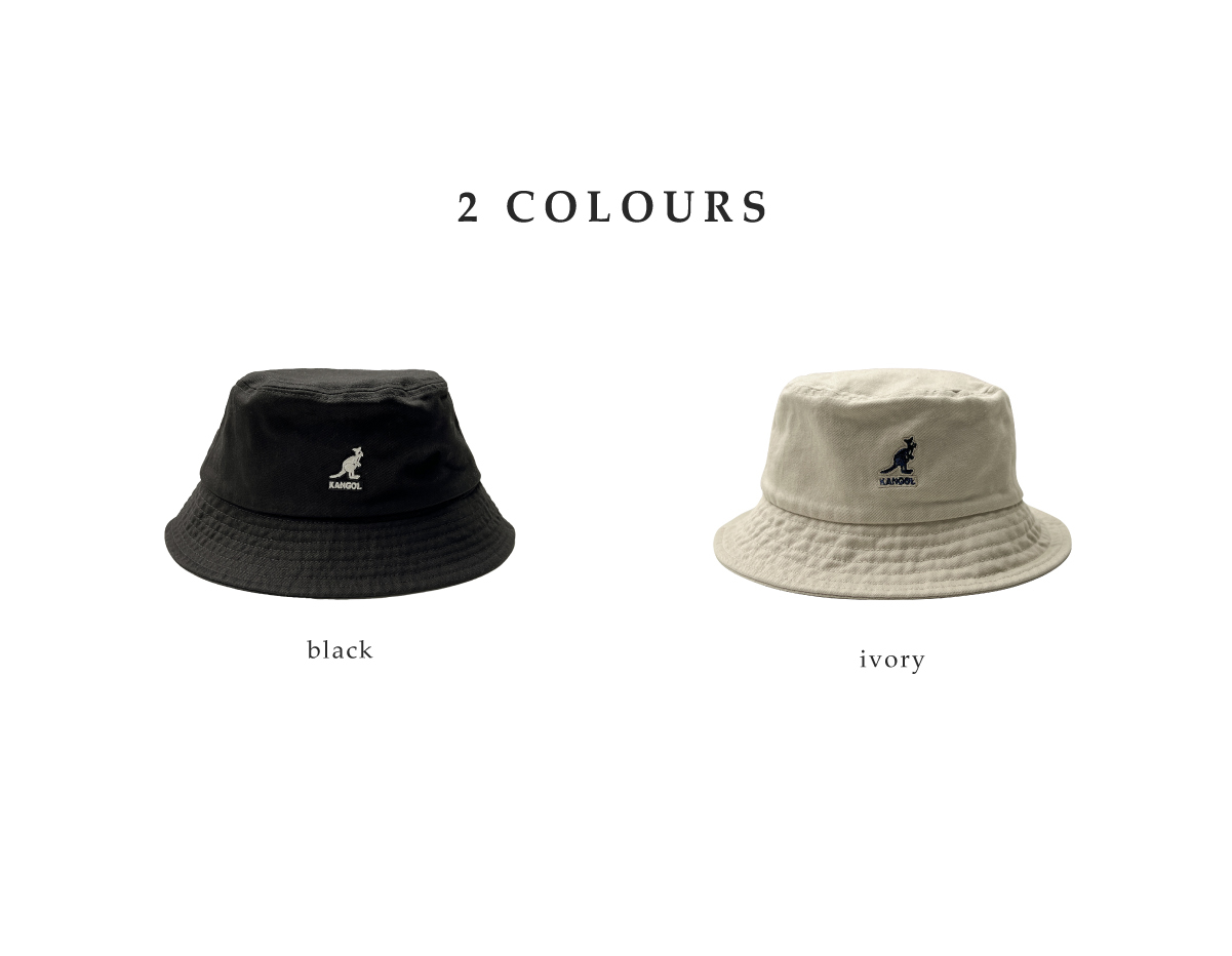 インテル株式会社 HWC KANGOL BUCKET HAT BLACK ブラックアイパッチ