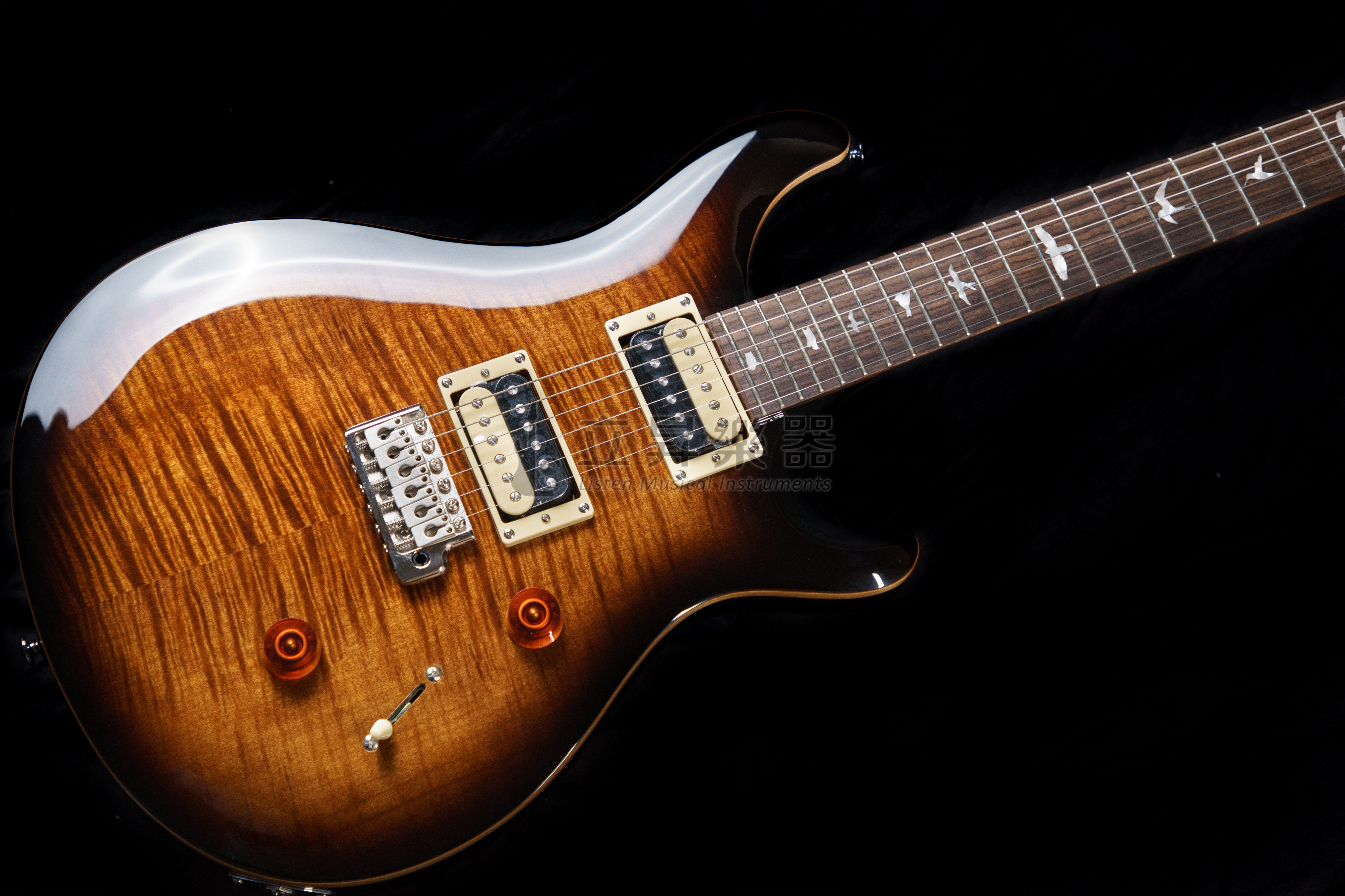 PRS SE CUSTOM 24 Black Gold Burst 電吉他 虎紋楓木 黑金漸層 印尼廠 附原廠琴袋 CU44BG