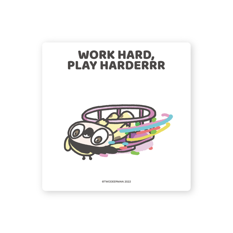 陶瓷吸水杯墊「旋轉鹿人版」