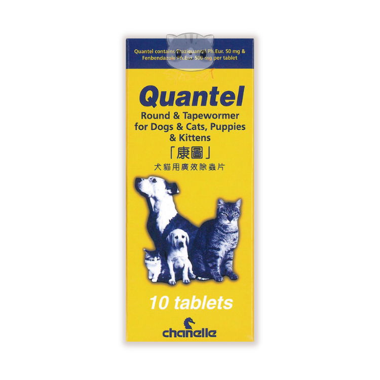 Quantel 康圖犬貓用廣效除蟲片 10片裝