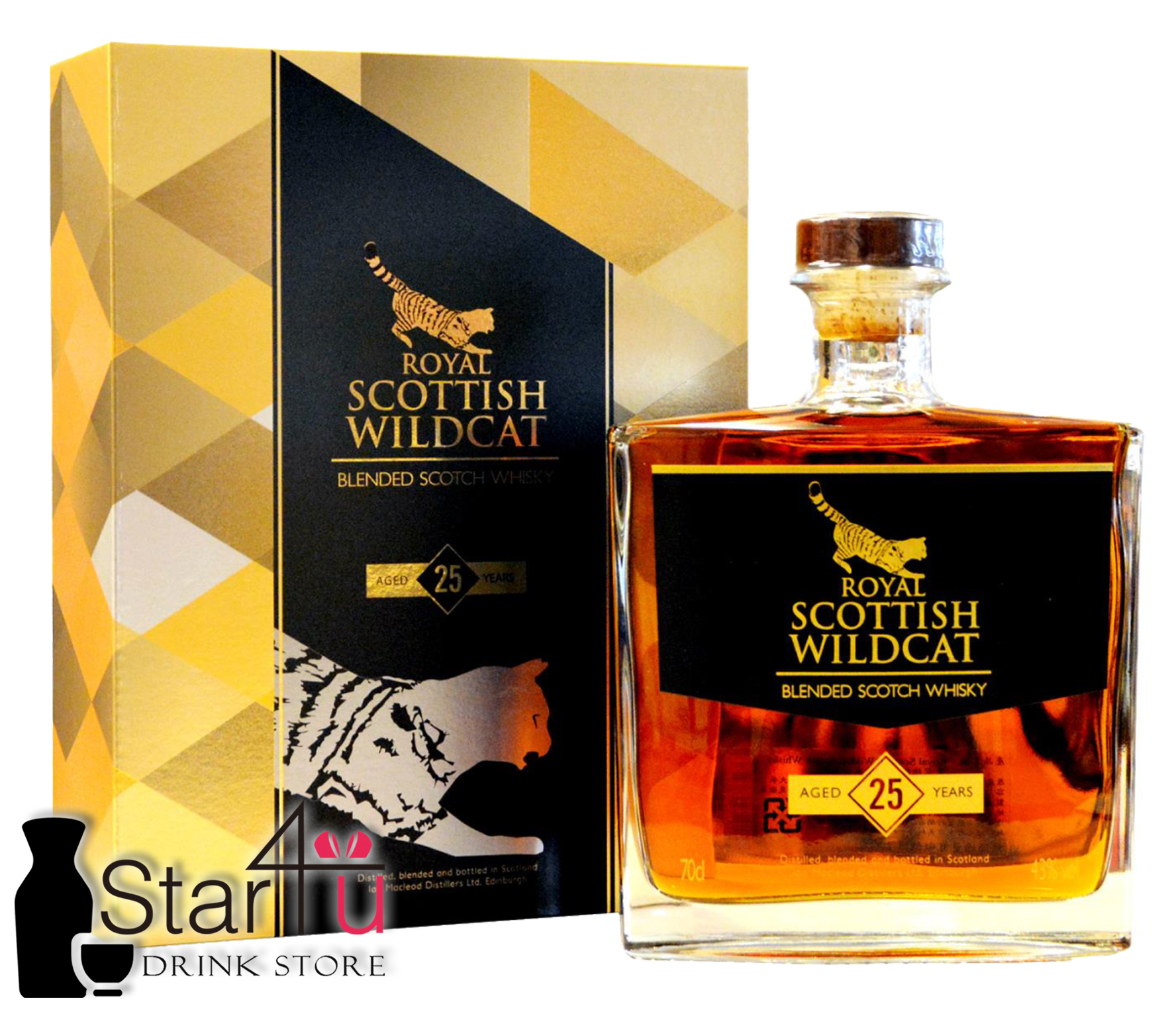 Royal Scottish Wildcat 25 Years Blended Scotch Whisky 700mL