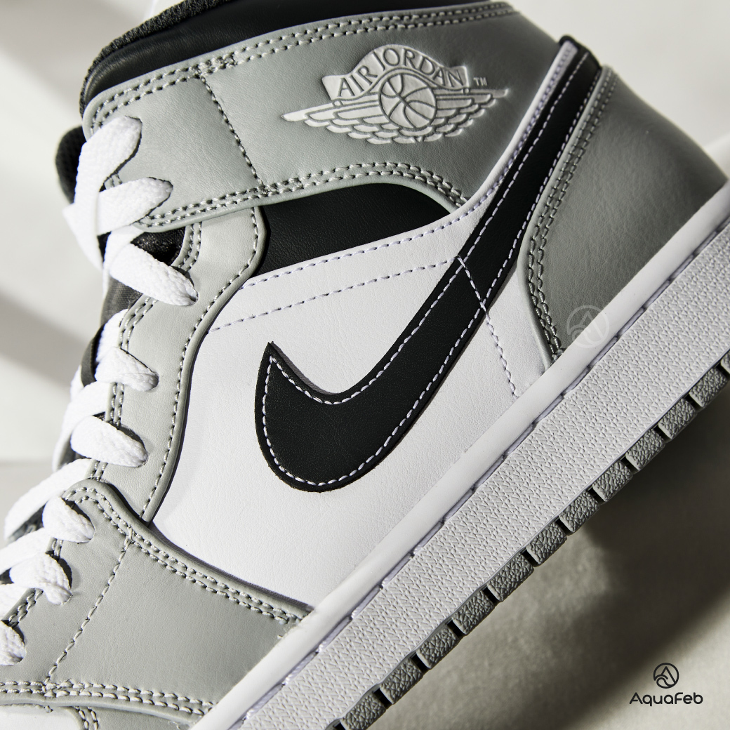 Nike Jordan 1 Mid Light Smoke Grey 男灰白黑AJ1 休閒鞋554...