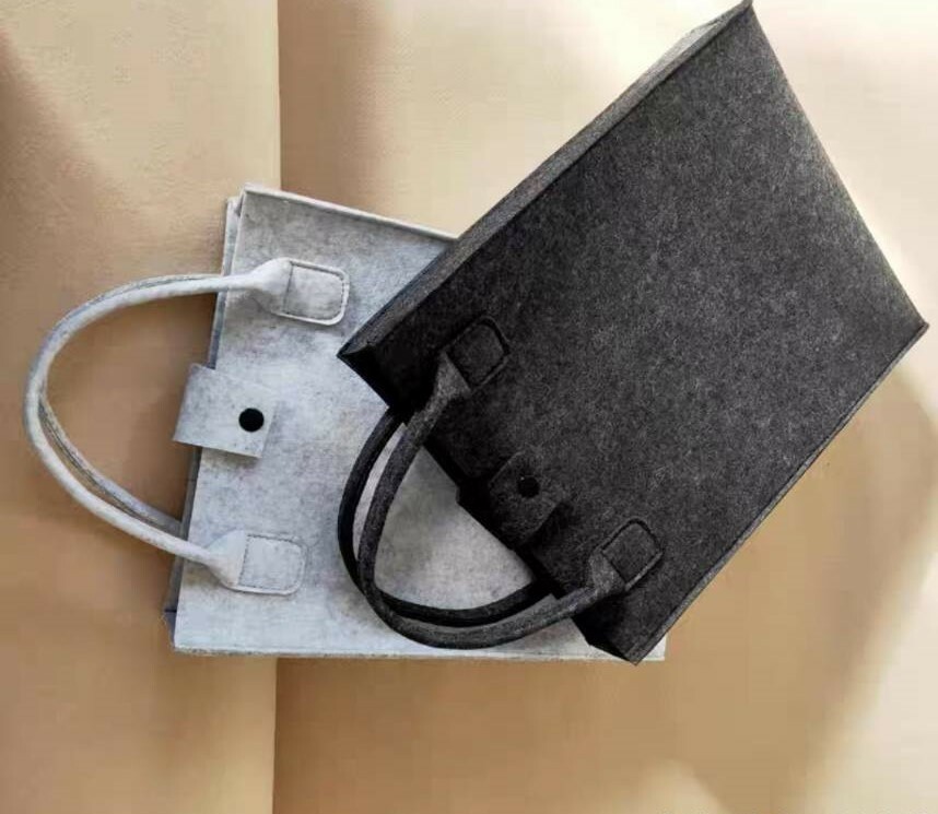 簡約風手提毛氈文件包