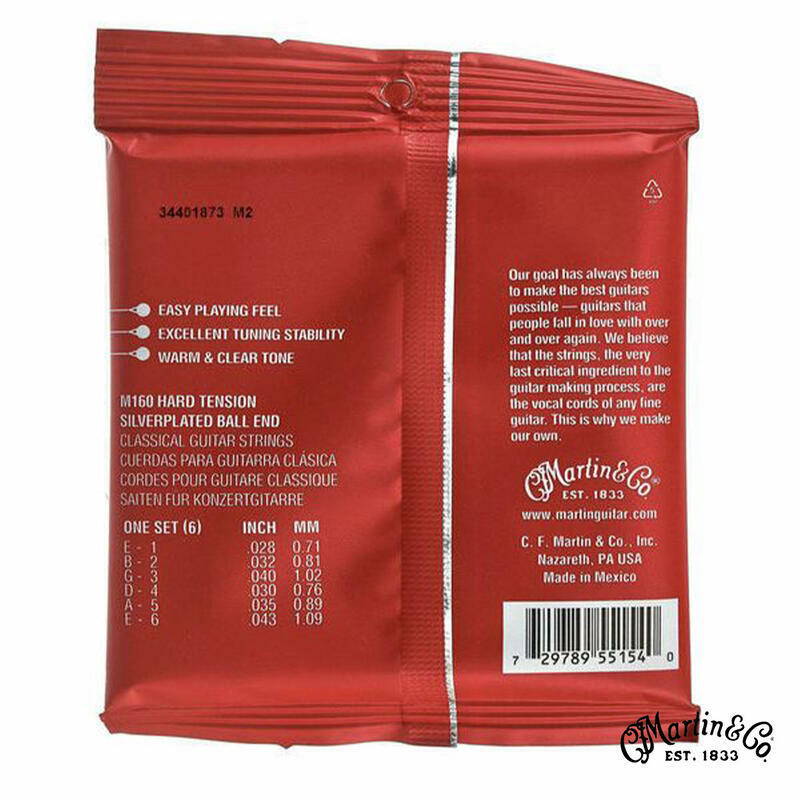 Martin M160 高張力 鍍銀材質 BALL END設計 古典吉他弦