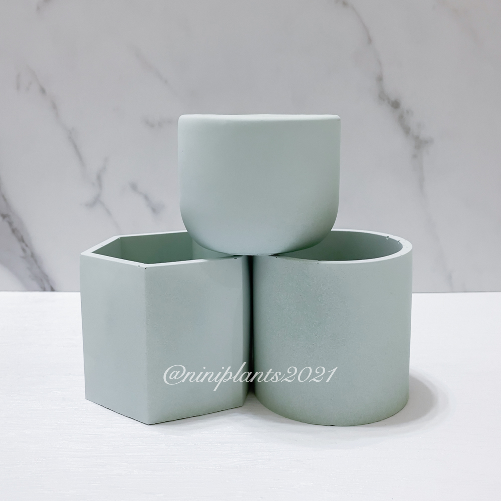 ｜純原泥｜薄荷青草盆器（純綠）