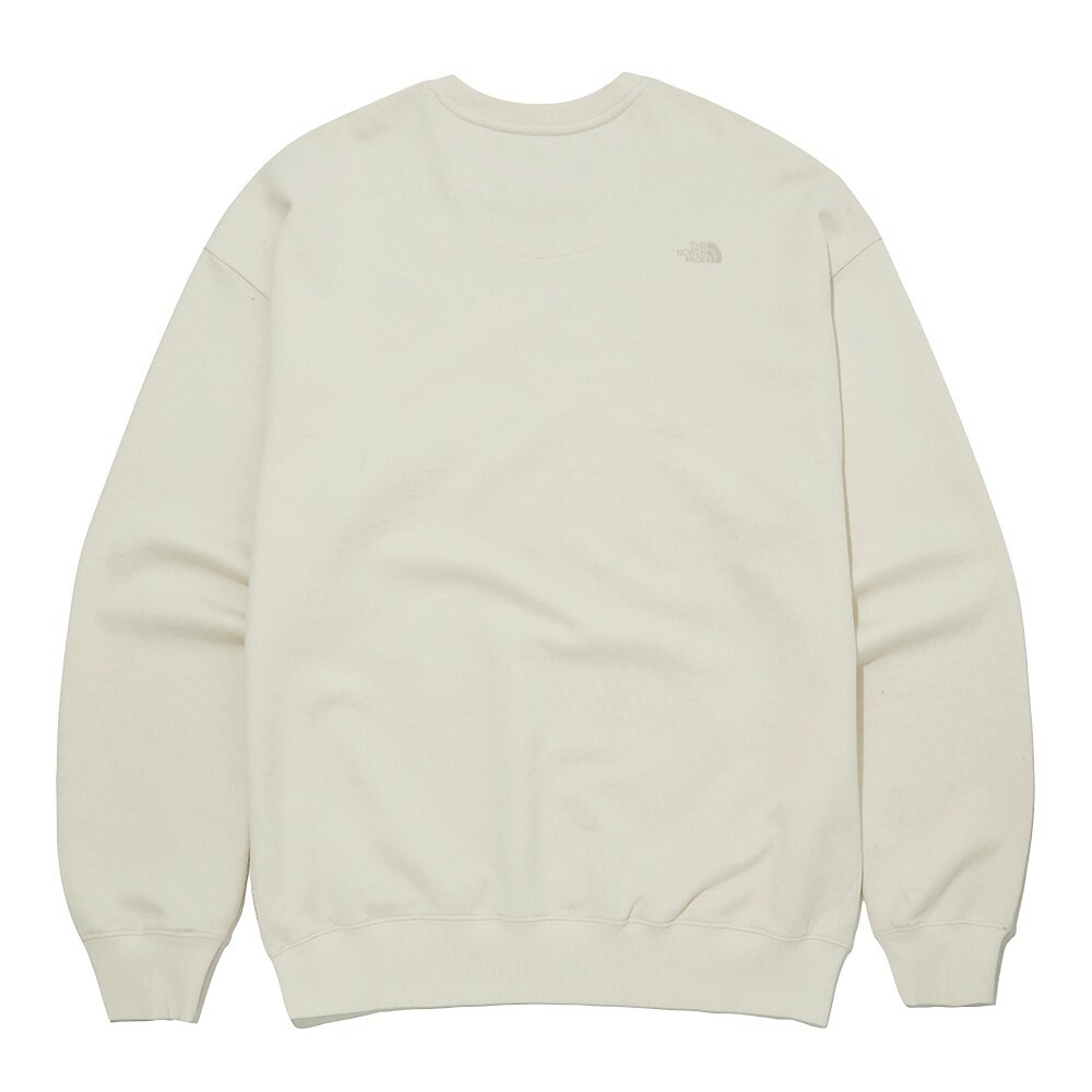 TNF 無染棉長袖 大學T 米白 THE NORTH FACE NM5MN00J