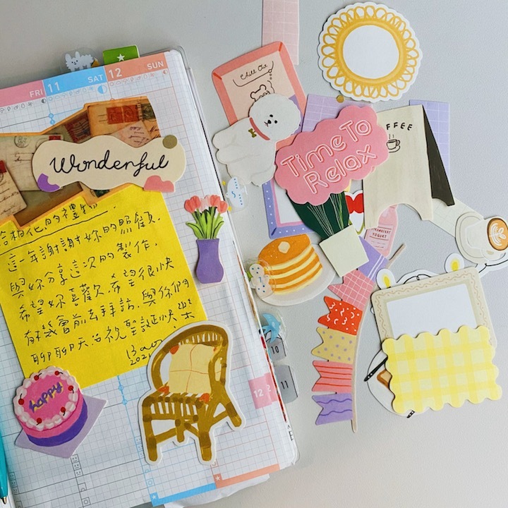 咖啡館 可書寫模造貼紙包 25入｜日本 Greeting Life