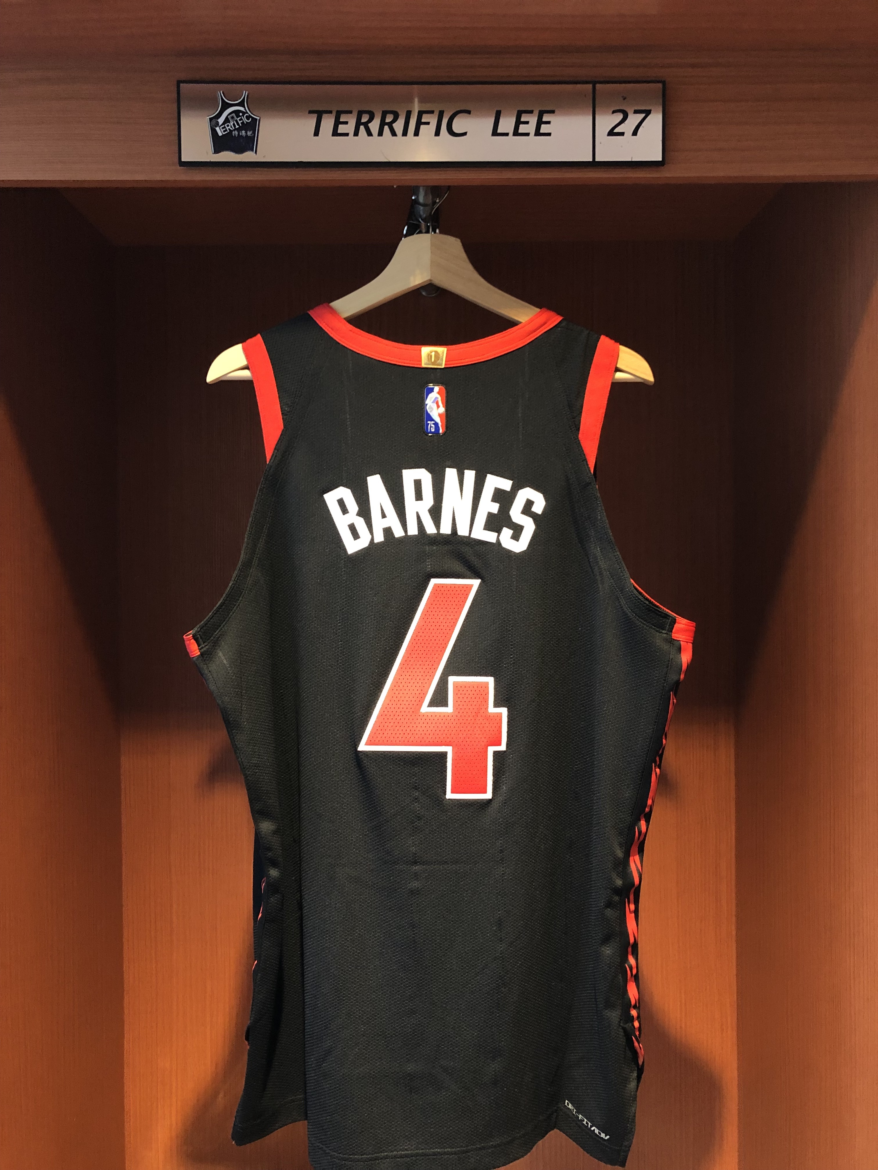 NBA球衣 Scottie Barnes 多倫多暴龍黑 75周年 鑽石標 Statement Nike Authentic 球員版 熱轉印 全新