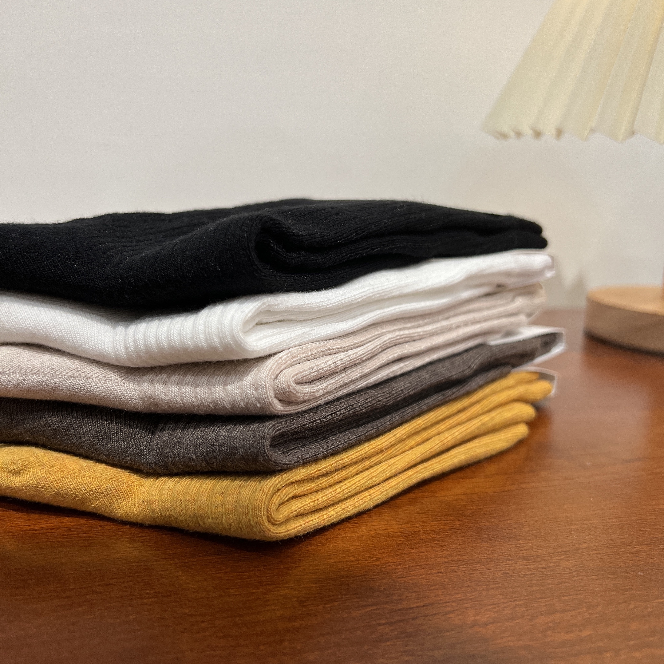 韓版素面中筒襪/五色