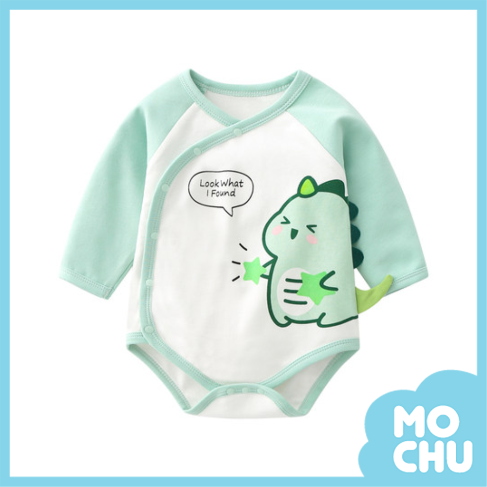 手拿星星小恐龍長袖包屁衣