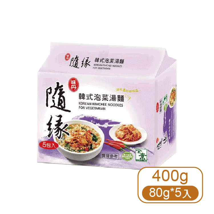 【味丹】隨緣韓式泡菜湯麵  (5入/袋)