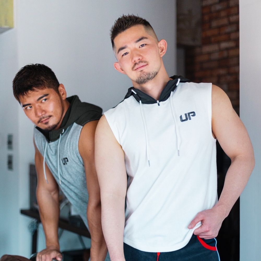 Taoru Trail 毛巾連帽背心 霧白色/黑