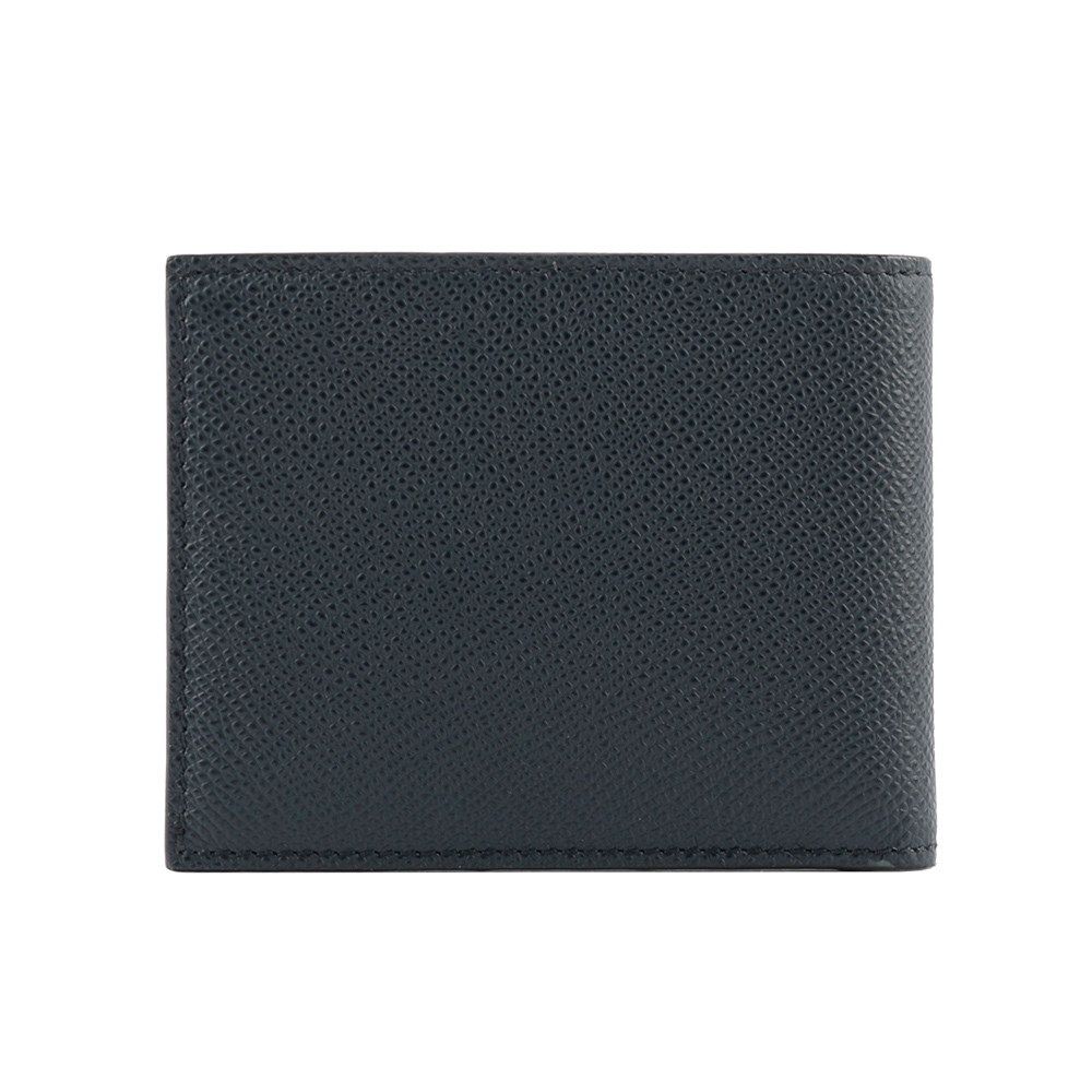 【BALLY】Tevye 防刮皮革黑白條紋對開6卡短夾