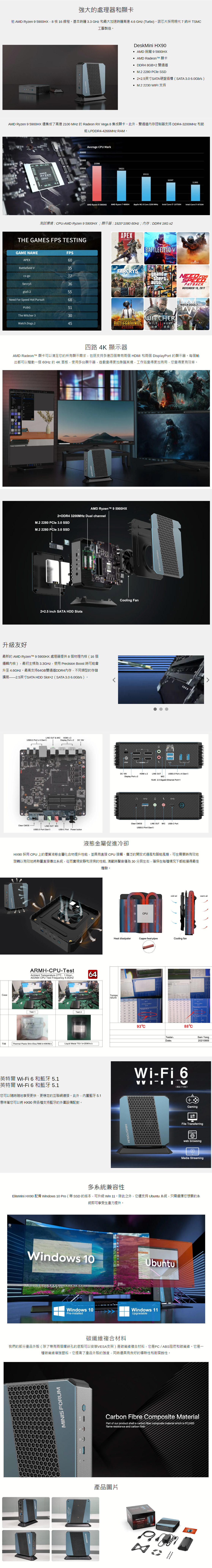 免費送貨】Minisforum EliteMini HX90 迷你電腦