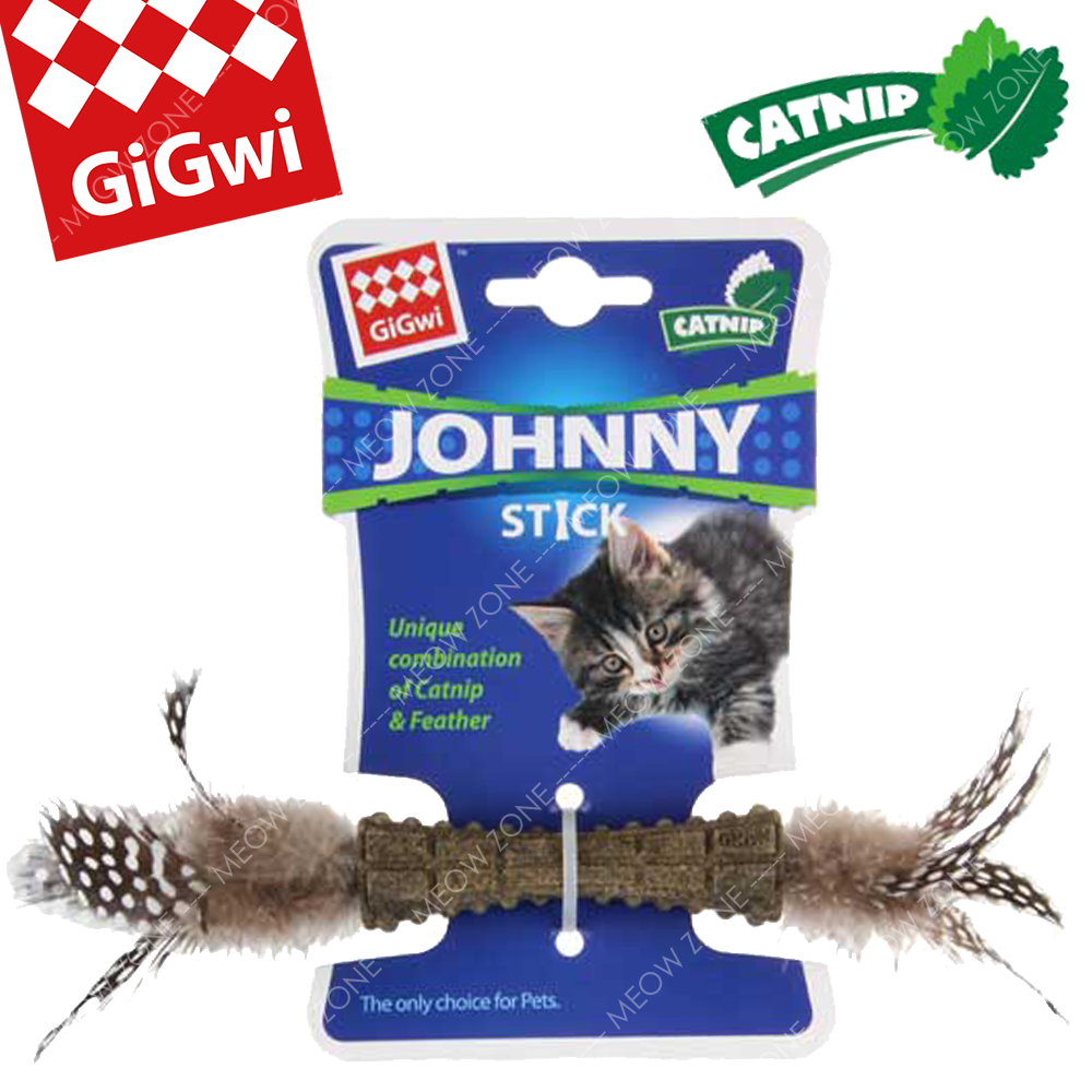 GiGwi磨牙磨爪貓草棒 - 珍珠羽毛