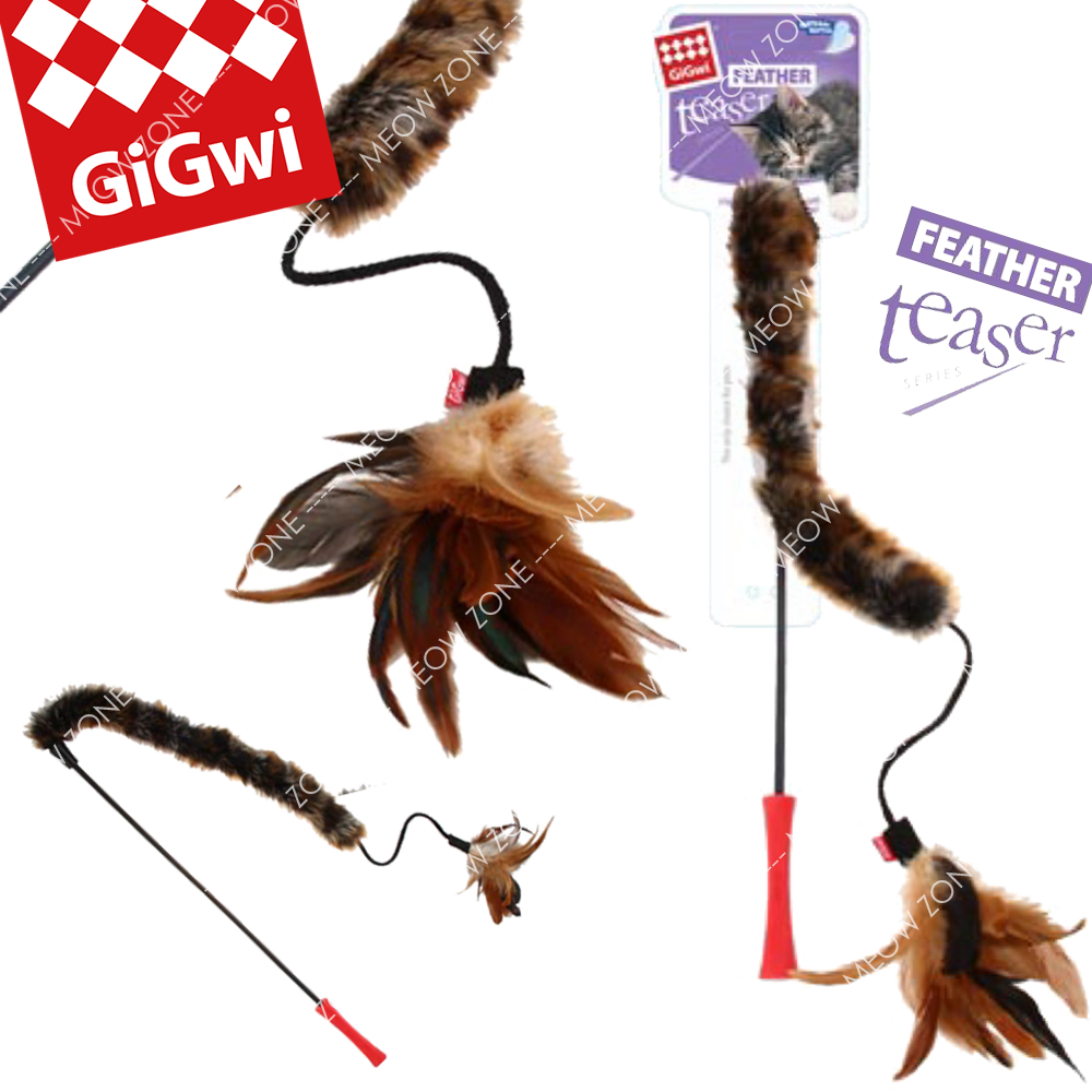 GiGwi Feather Teaser 魔力貓棒 - 長絨毛款