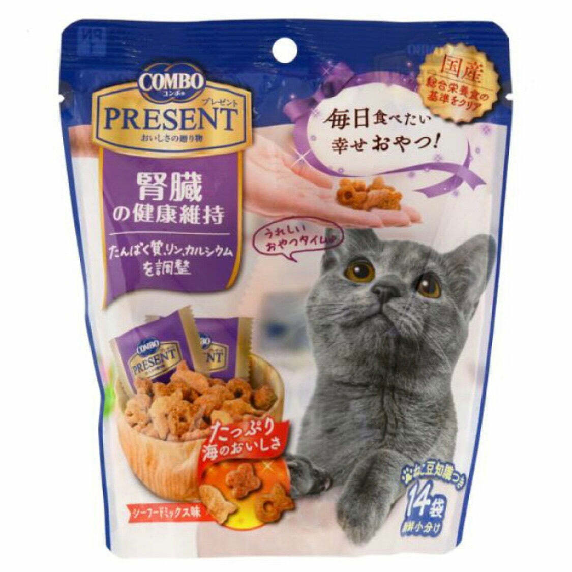 Combo Present貓咪脆粒粒餅(3g x 14袋入) - 腎臟健康維護配方
