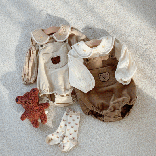 Dot to Dot 燈心絨吊帶褲