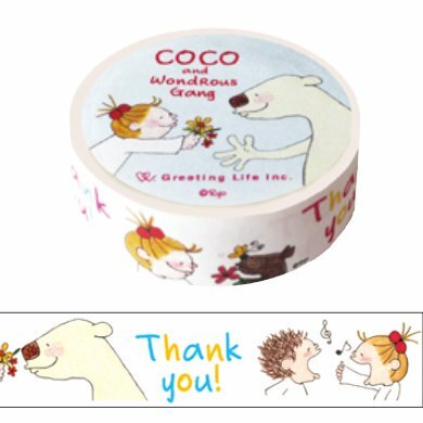 COCO醬和紙膠帶 Thank you |日本Greeting Life