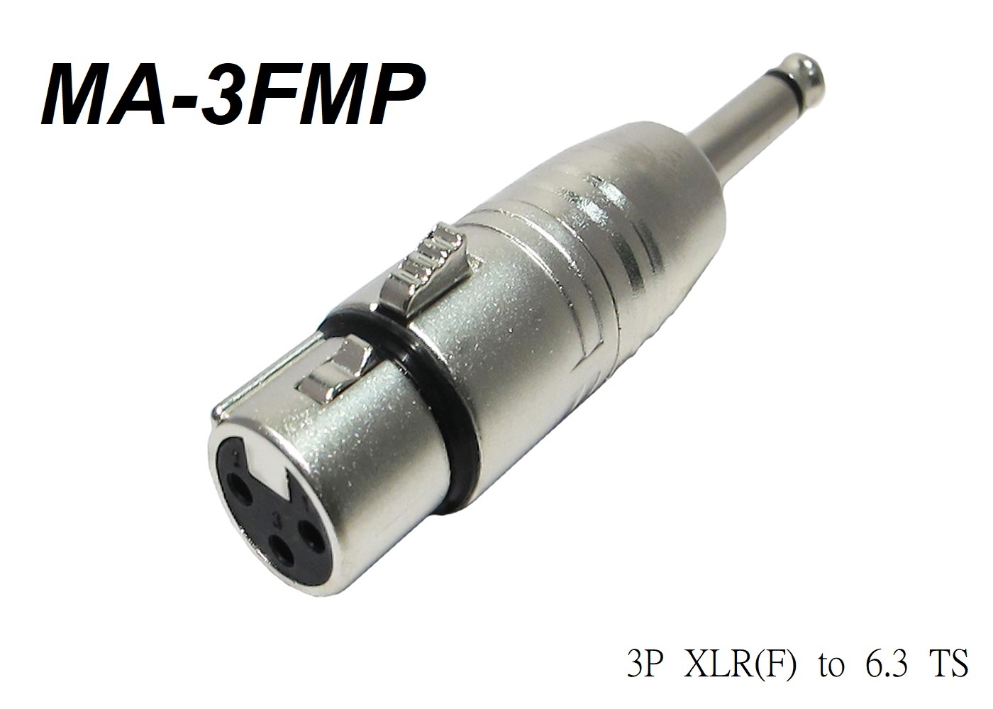 【多款規格】 Stander 轉接頭 XLR轉6.3 單聲道 XLR to TS 卡農公 轉 6.3公 卡農母 轉 6.3公 Cannon to 6.3｜ MA-3FMP (XLR母 轉 6.3mm公)  / MA-3MMP (XLR公 轉 6.3mm公)
