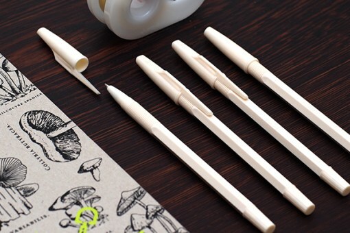 復古白桿原子筆