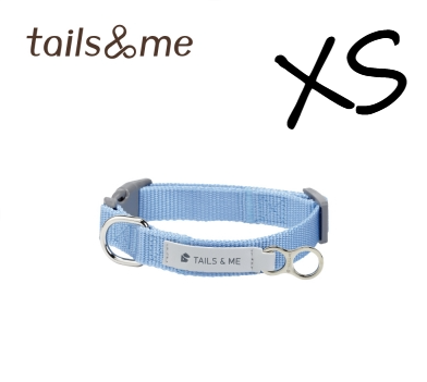 Tails & Me 尼龍頸圈 - 粉藍 XS  ( 寬1.2cm / 頸圍18-24cm )