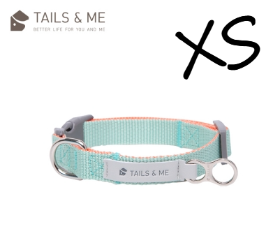 Tails & Me 尼龍頸圈 - 粉橘薄荷 XS  ( 寬1.2cm / 頸圍18-24cm )
