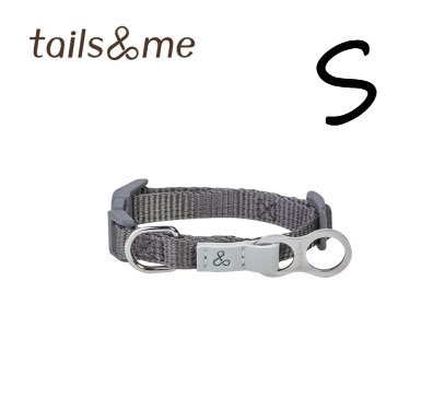 Tails & Me 尼龍頸圈 - 深灰 S  ( 寬1.5cm / 頸圍22-30cm )