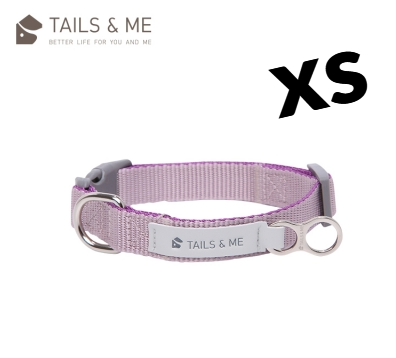 Tails & Me 尼龍頸圈 - 深紫灰紫 XS  ( 寬1.2cm / 頸圍18-24cm )